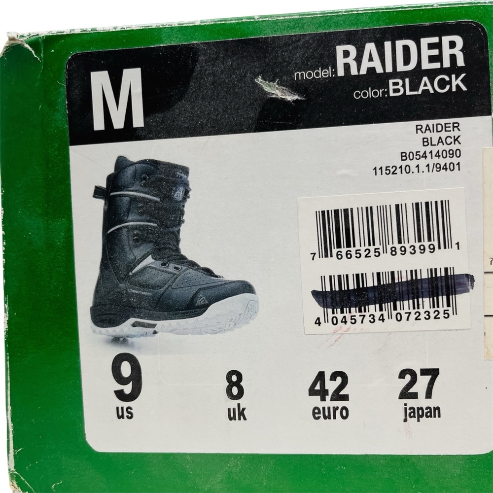 K2 Raider Men’s Snowboarding Boots Black Size 9 - Picture 13 of 14